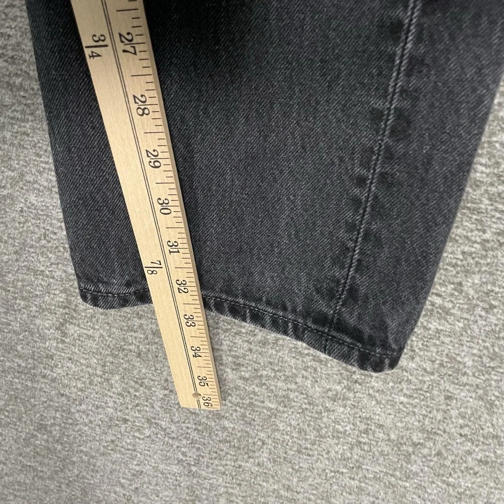 Vintage Levis 501 Jeans Men 31x34 Faded Black Wash Button Fly Straight Leg Denim